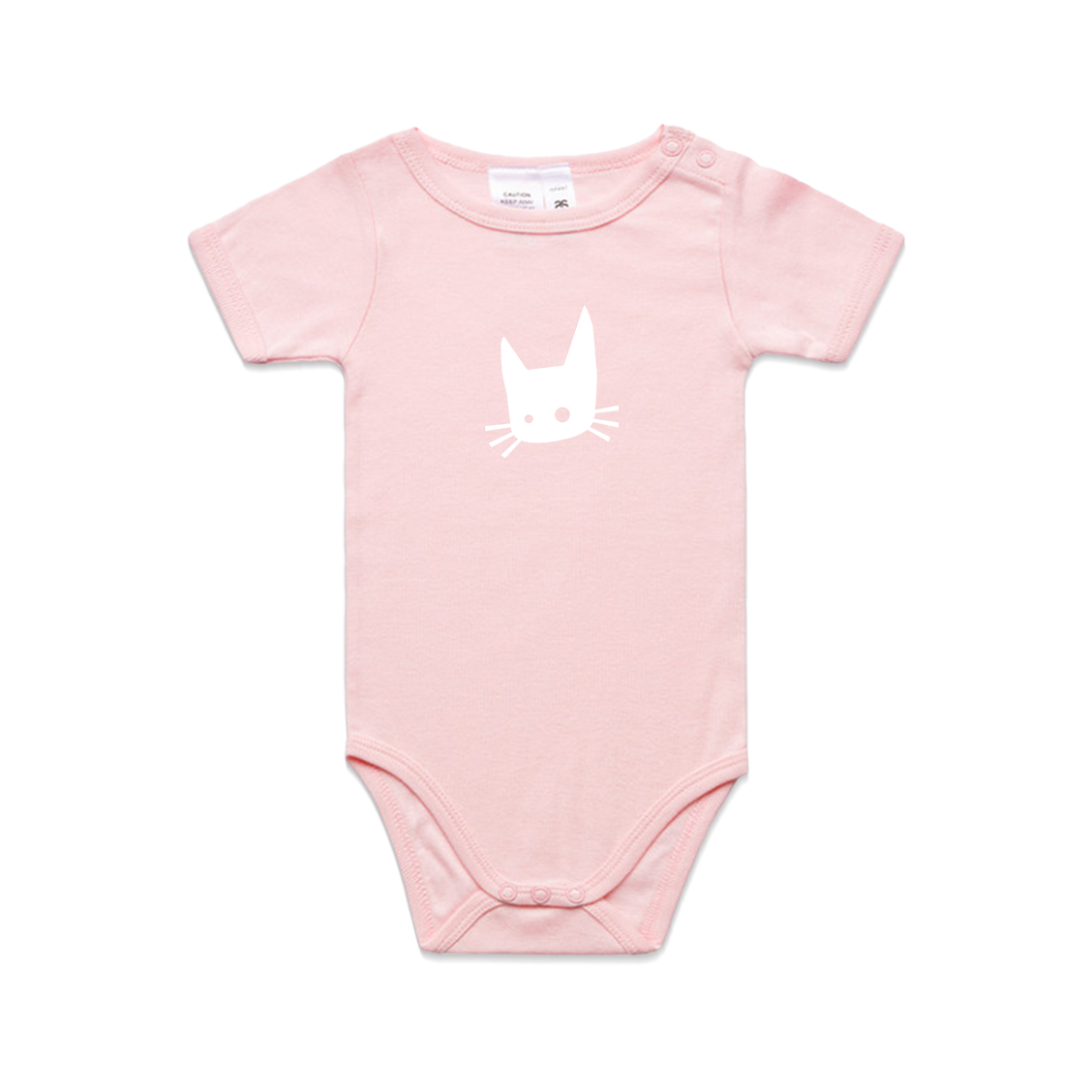 Roji Cat - Kawaii Cat Pale Pink Organic Infant One-Piece Onsie - RojiCat