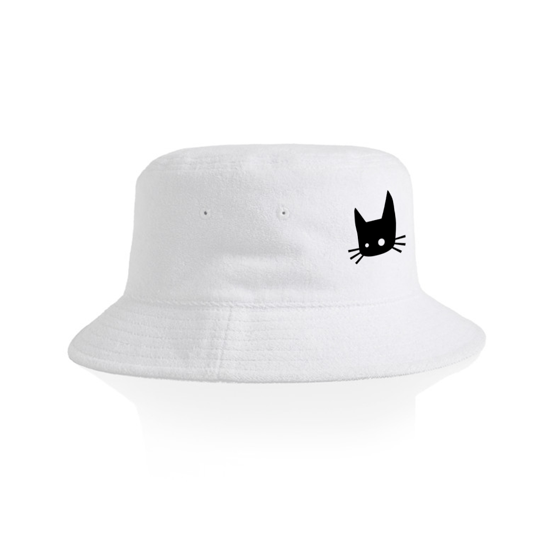 Roji Cat - Terry Bucket Hat White - RojiCat