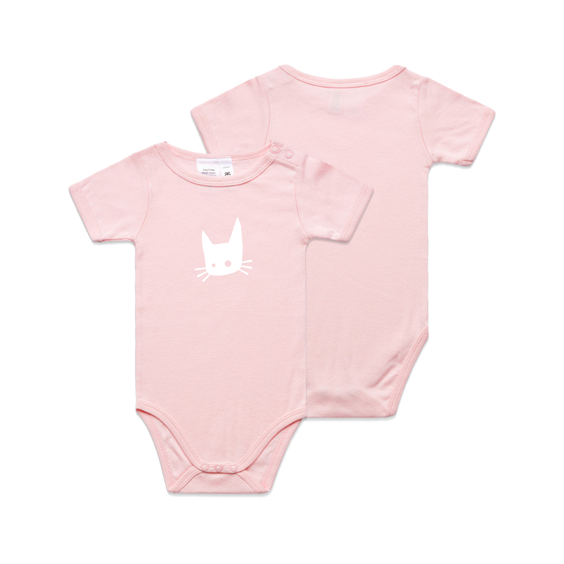 Roji Cat - Kawaii Cat Pale Pink Organic Infant One-Piece Onsie - RojiCat