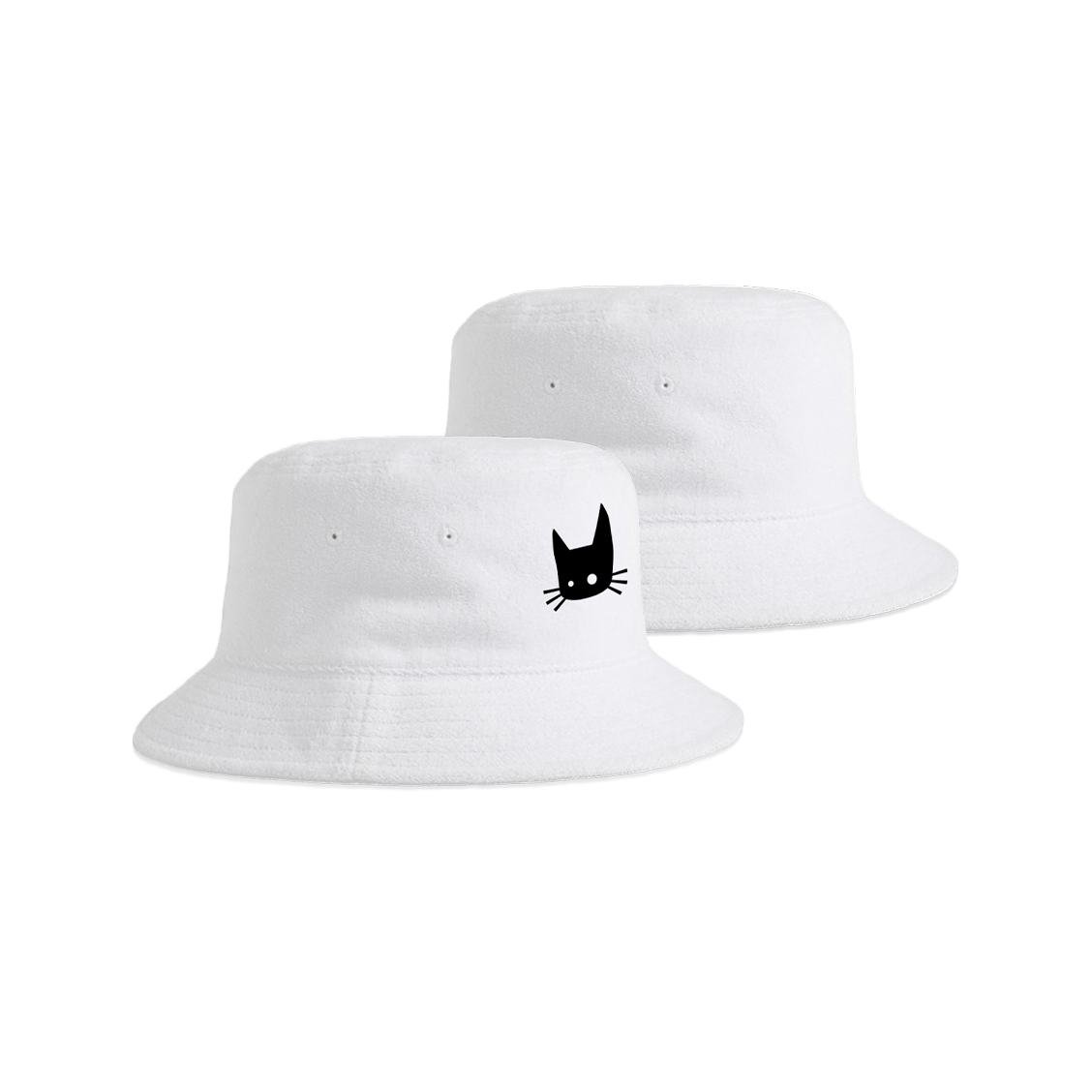 Roji Cat - Terry Bucket Hat White - RojiCat