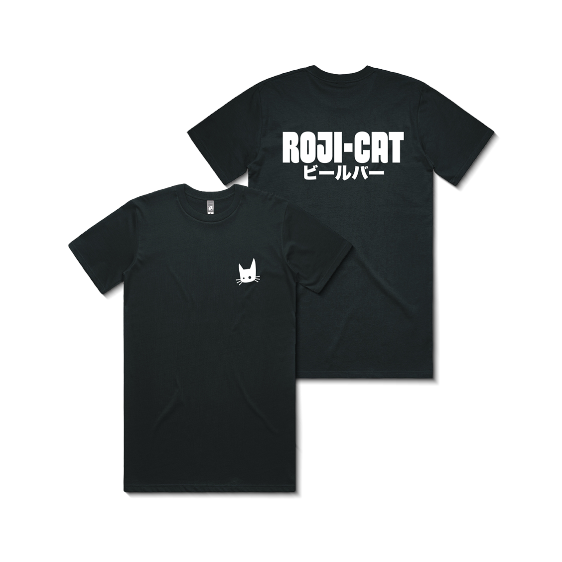 RojiCat Beer T-Shirt – Roji Kawaii Cat Black - RojiCat