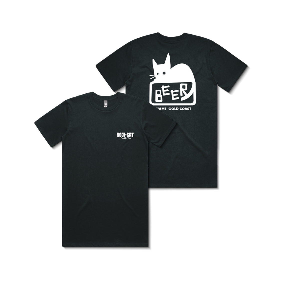 RojiCat Beer T-Shirt – Beer Bar Black - RojiCat