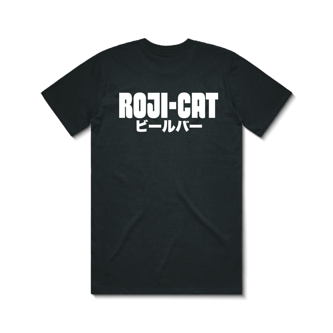 RojiCat Beer T-Shirt – Roji Kawaii Cat Black - RojiCat