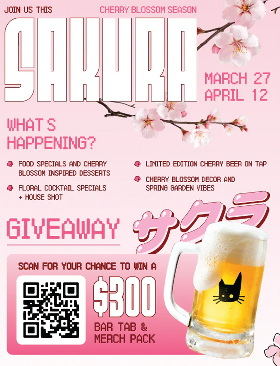 Cherry Blossom Season at Roji Cat